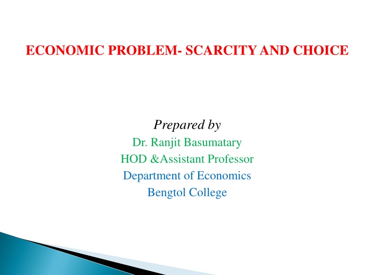 economic problem scarcity and choice