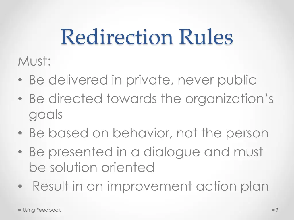 redirection rules