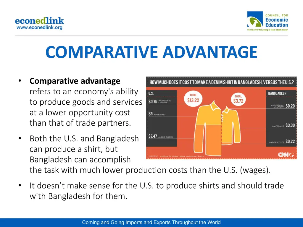 comparative advantage refers to an economy