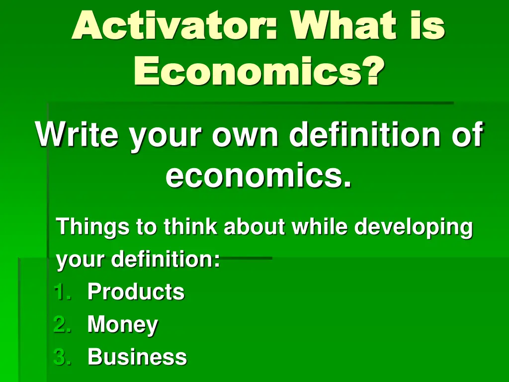 activator what is activator what is economics