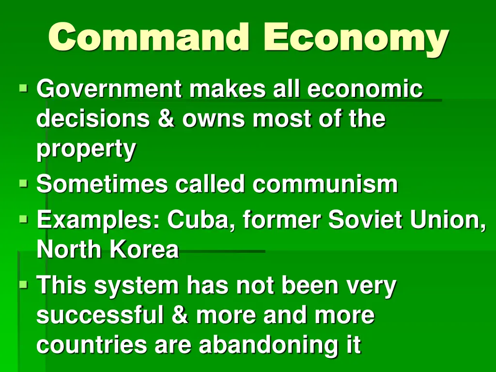 command economy command economy government makes