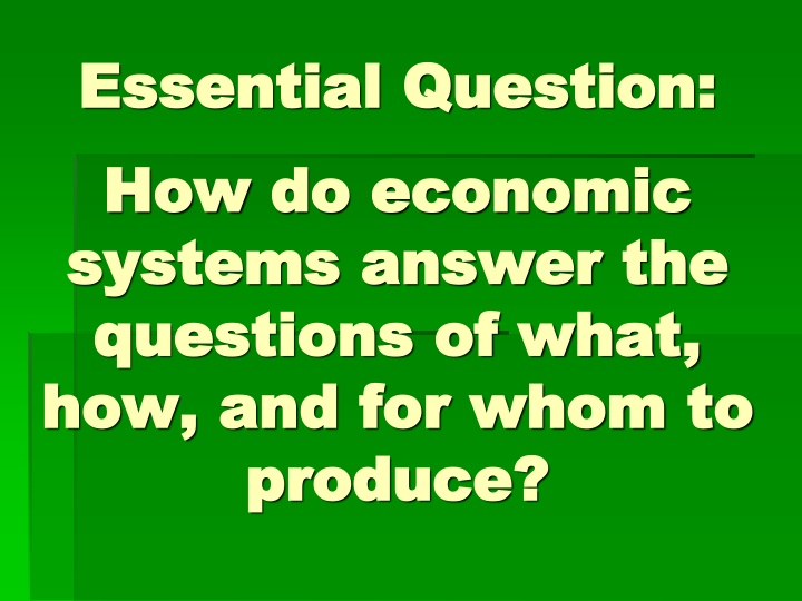 essential question essential question