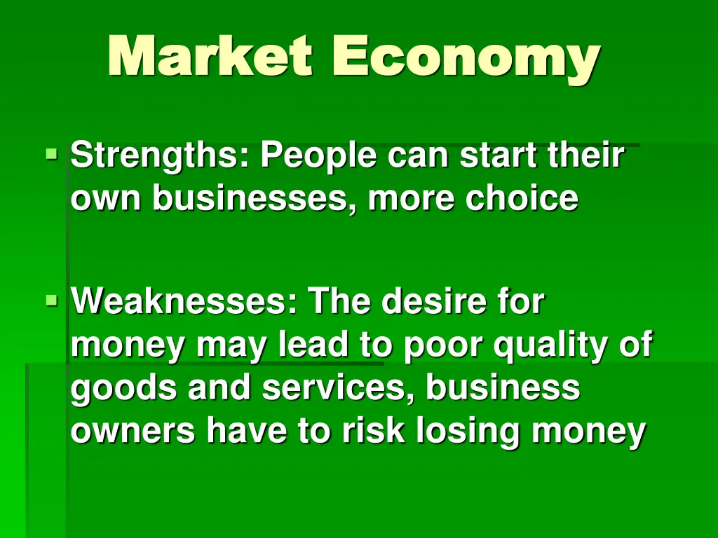 market economy market economy