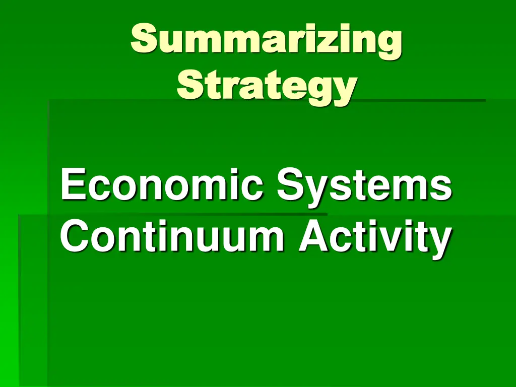 summarizing summarizing strategy strategy