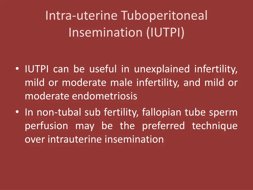 intra uterine tuboperitoneal insemination iutpi 1