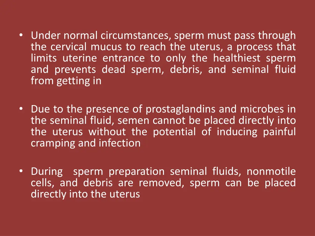 under normal circumstances sperm must pass