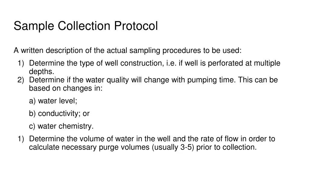 sample collection protocol