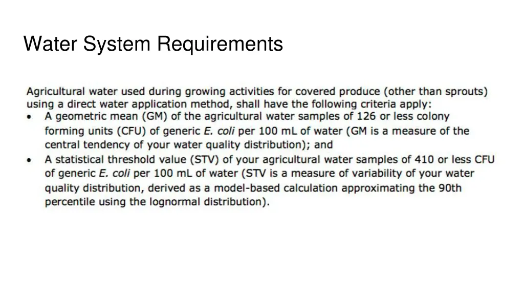 water system requirements 1