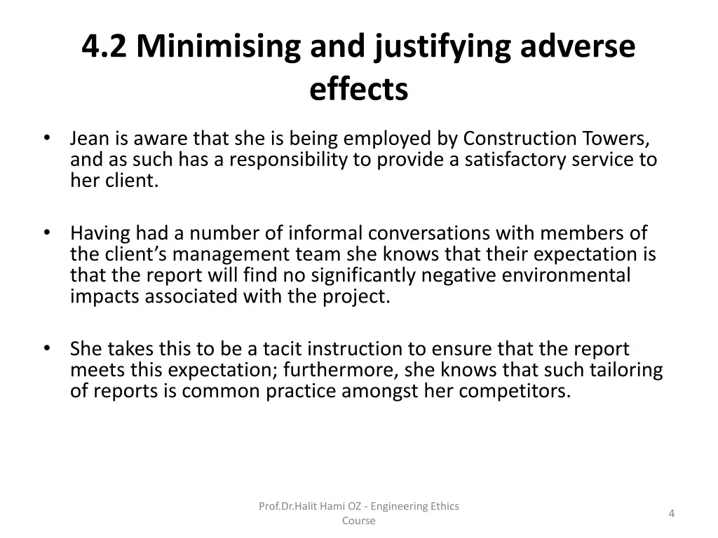 4 2 minimising and justifying adverse effects 1