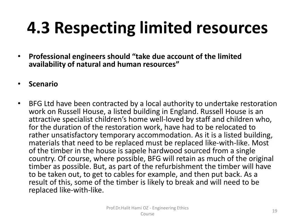 4 3 respecting limited resources