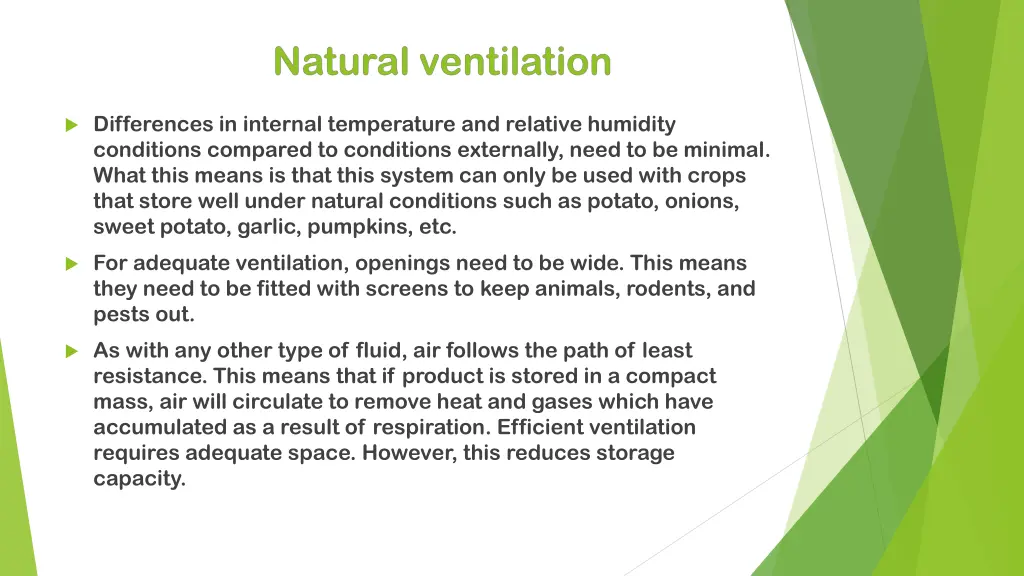 differences in internal temperature and relative