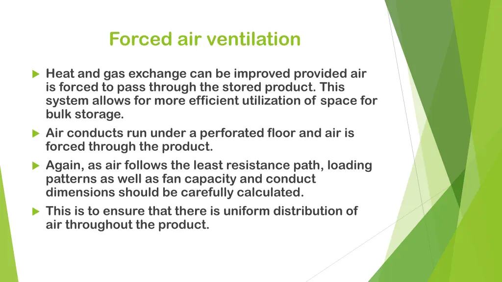 forced air ventilation