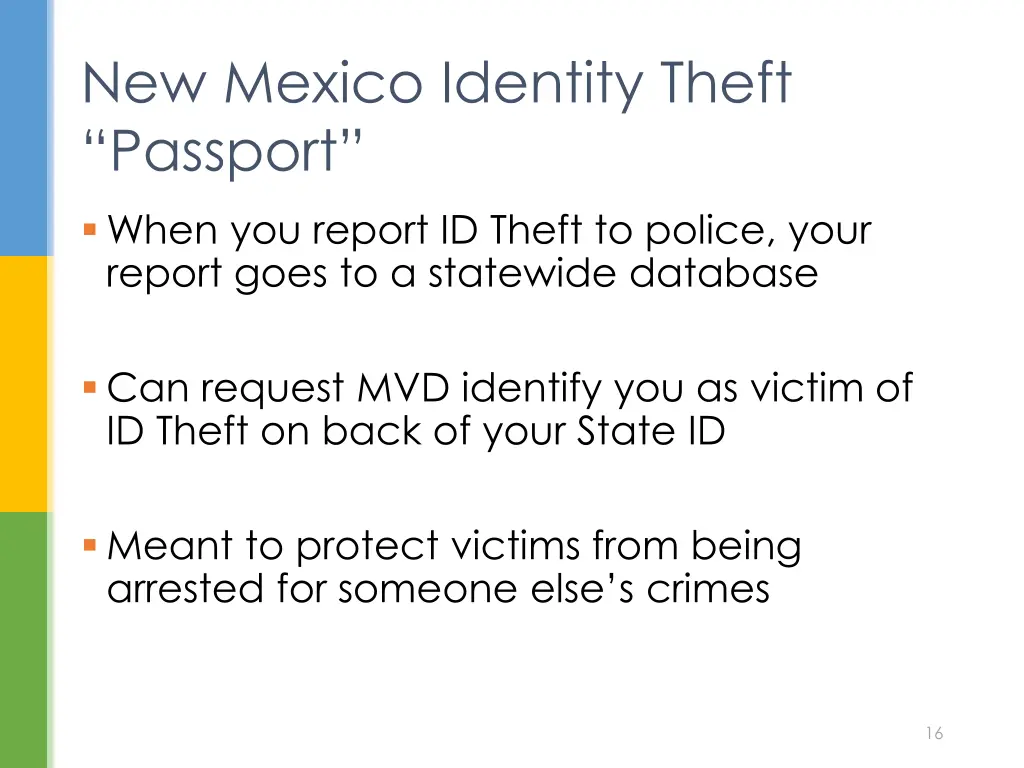 new mexico identity theft passport