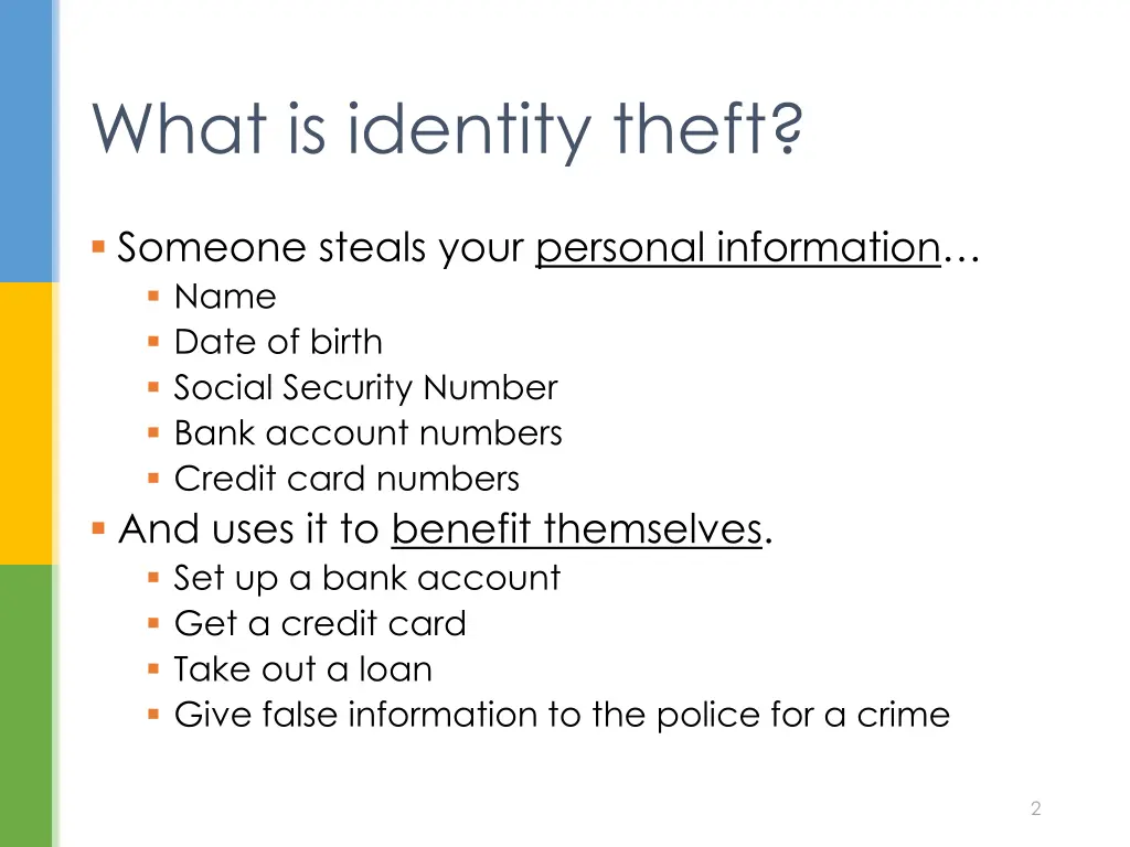 what is identity theft