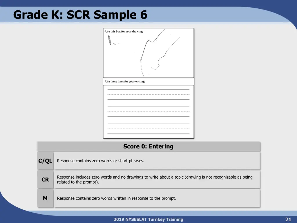 grade k scr sample 6