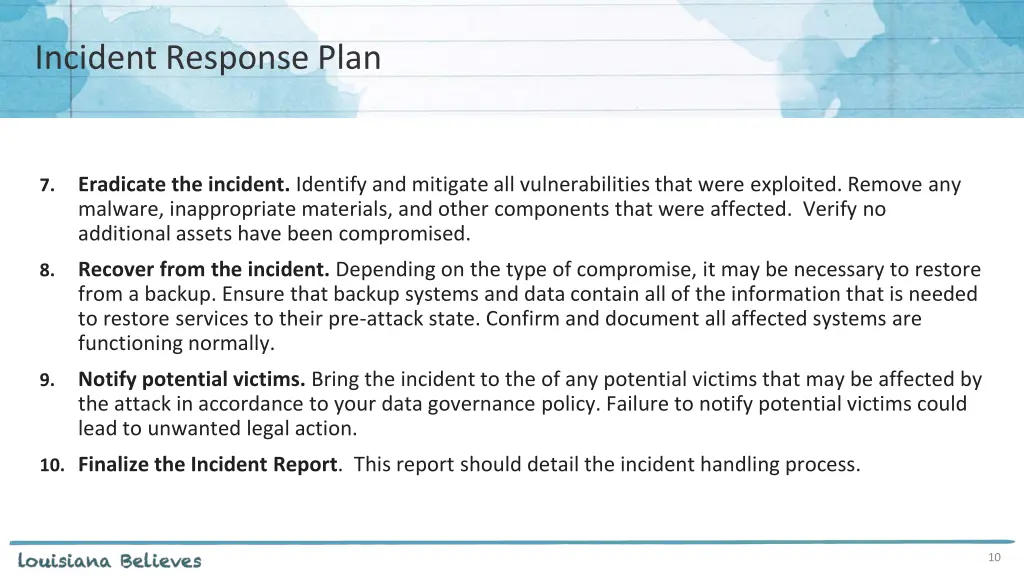 incident response plan 1