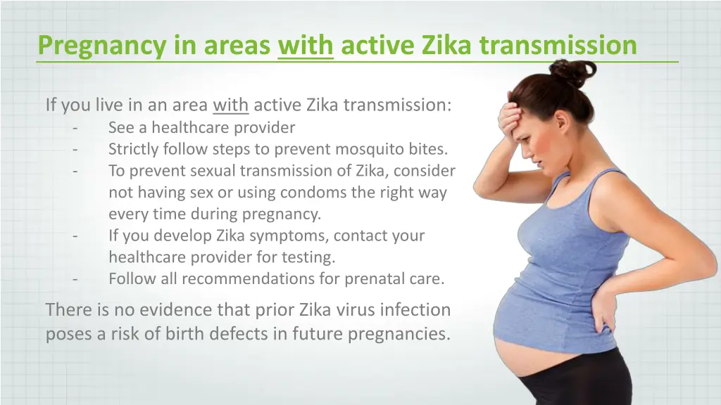 pregnancy in areas with active zika transmission