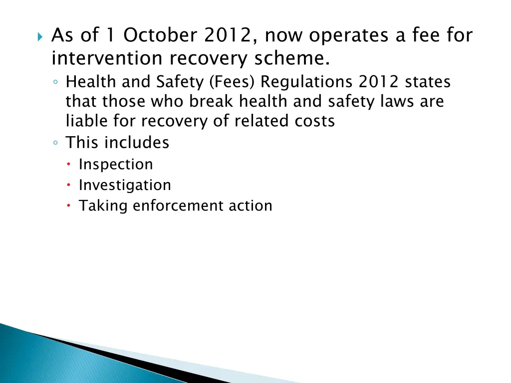 as of 1 october 2012 now operates