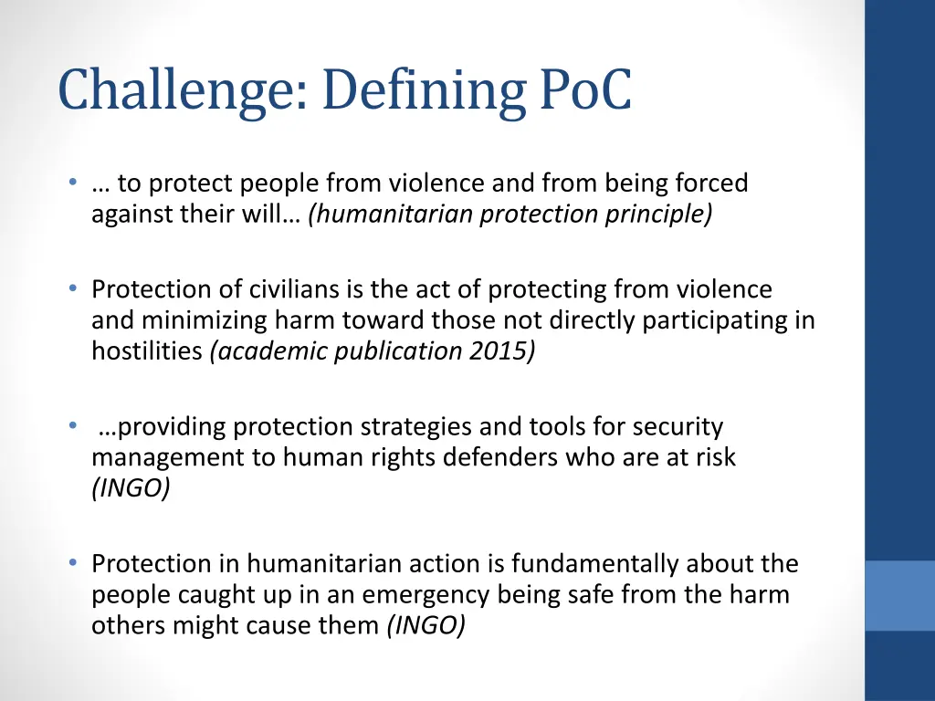 challenge defining poc 1