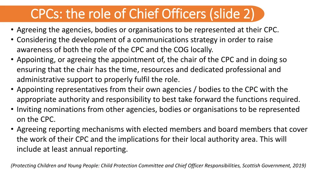 cpcs the role of chief officers slide 2 cpcs