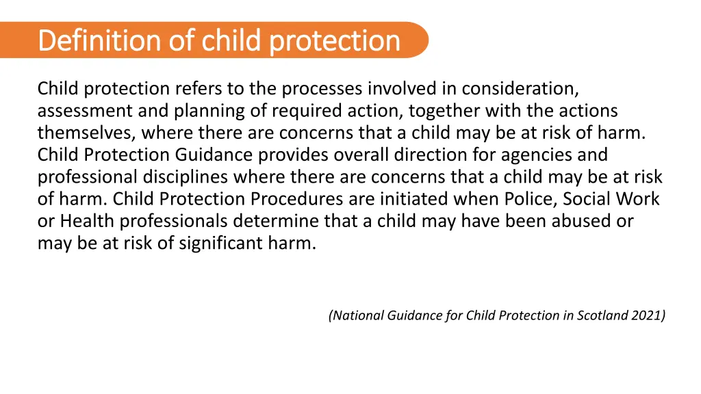 definition of child protection definition