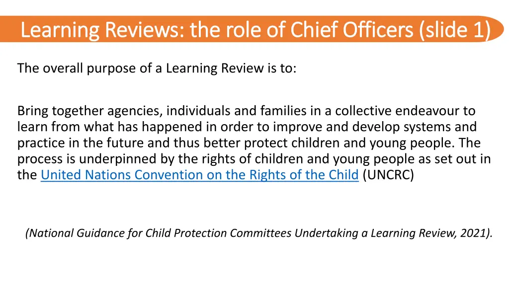 learning reviews the role of chief officers slide