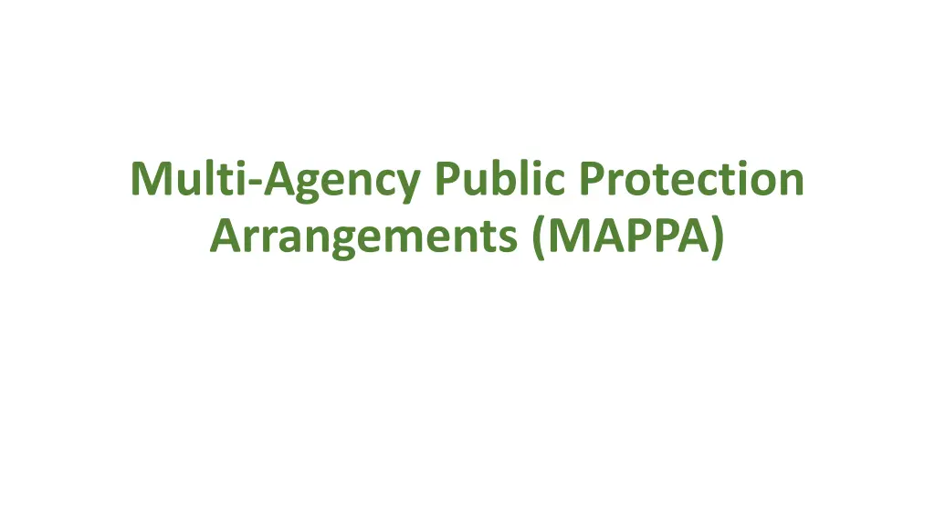 multi agency public protection arrangements mappa