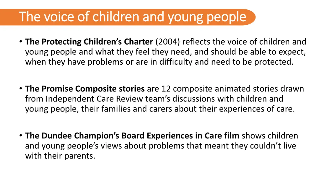 the voice of children and young people the voice