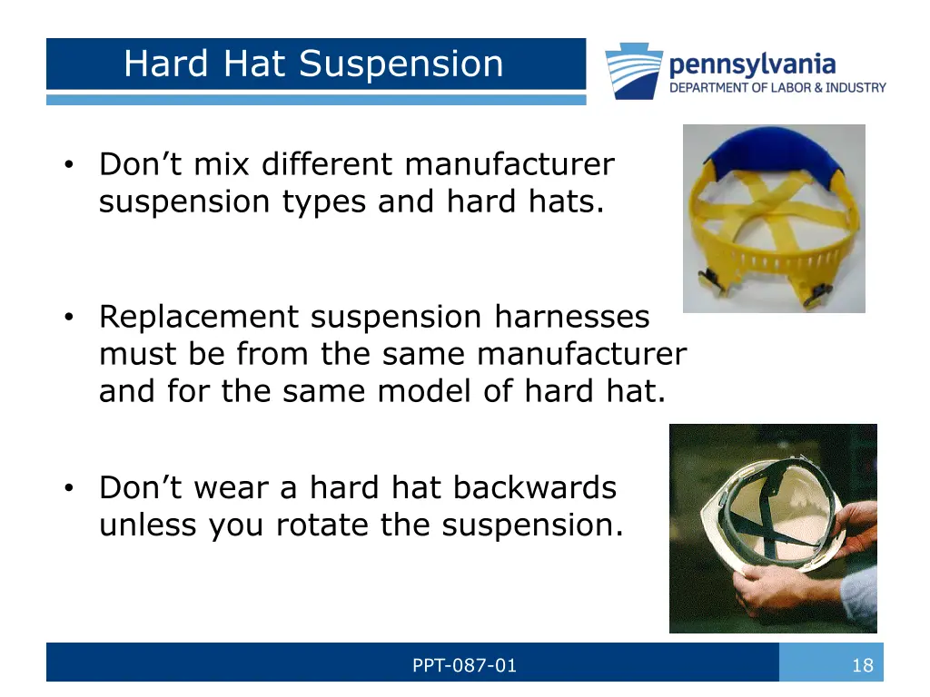 hard hat suspension 2