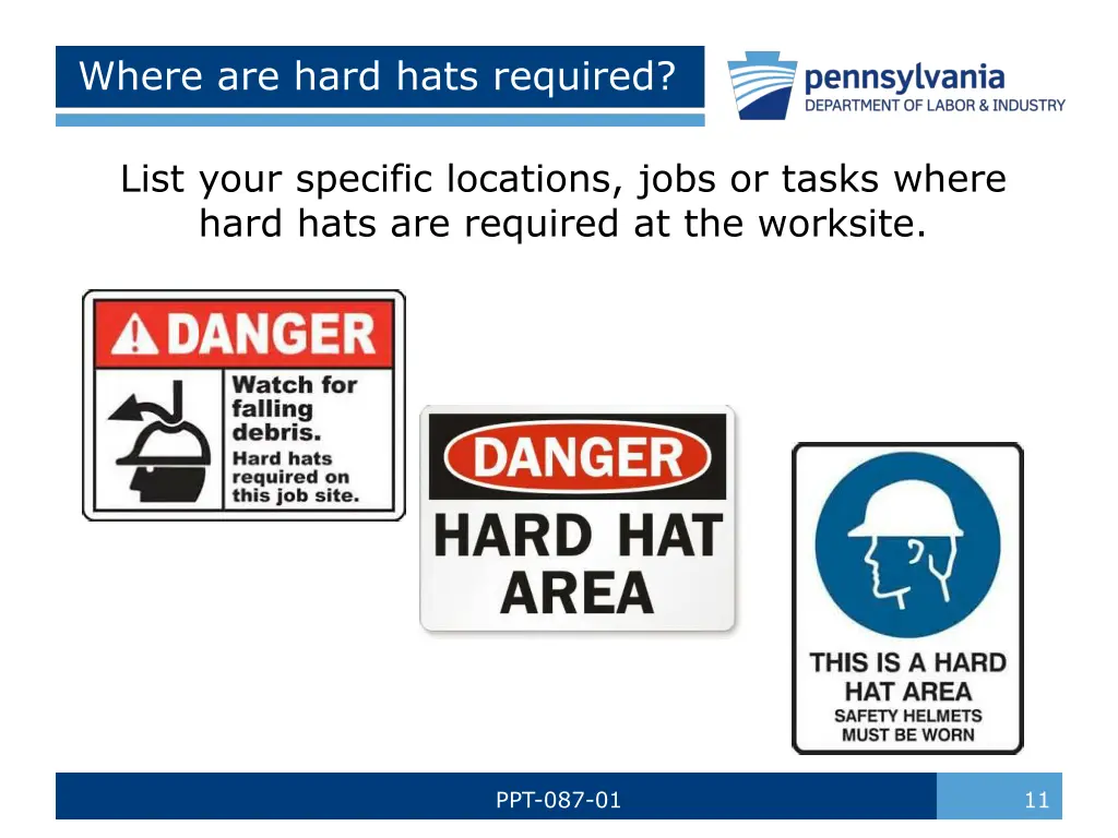 where are hard hats required 2