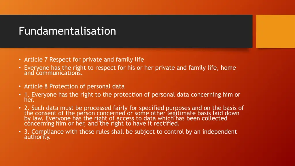 fundamentalisation