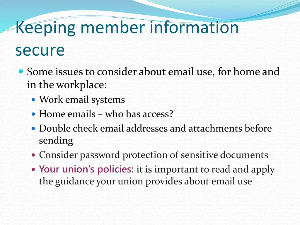 keeping member information secure 1