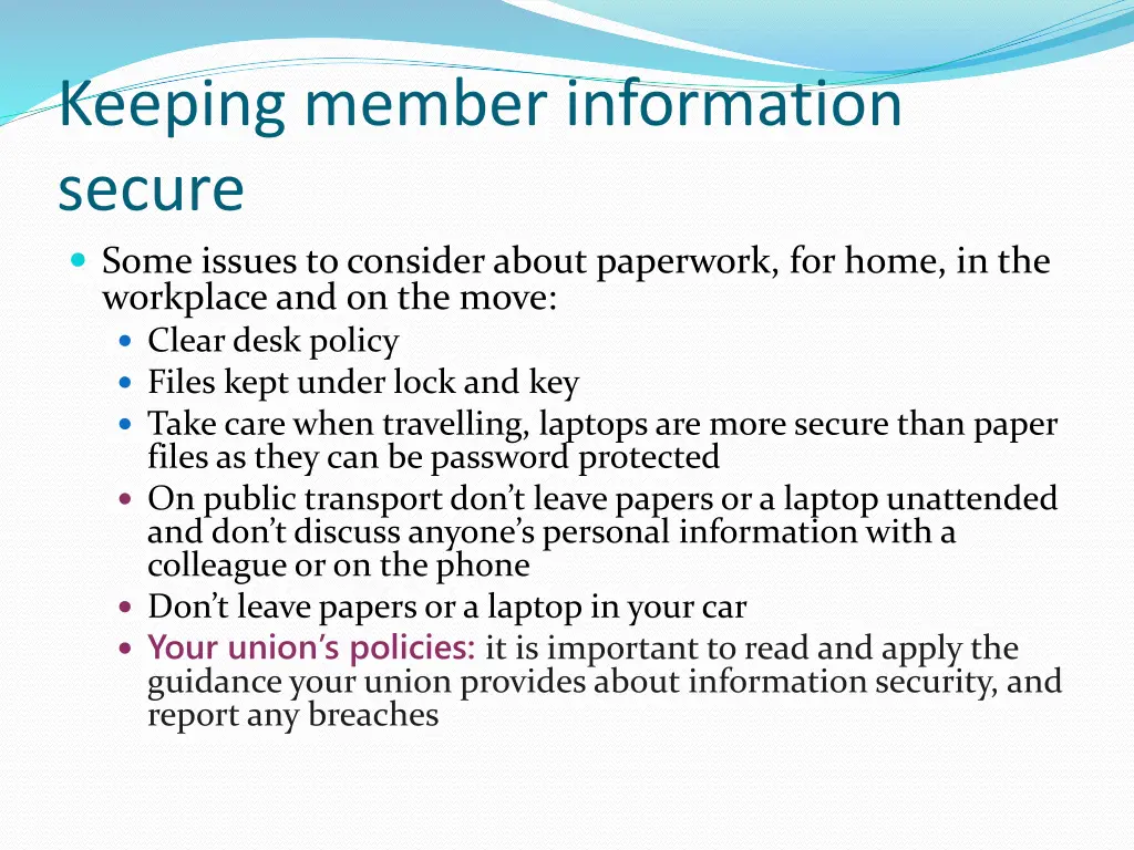 keeping member information secure some issues