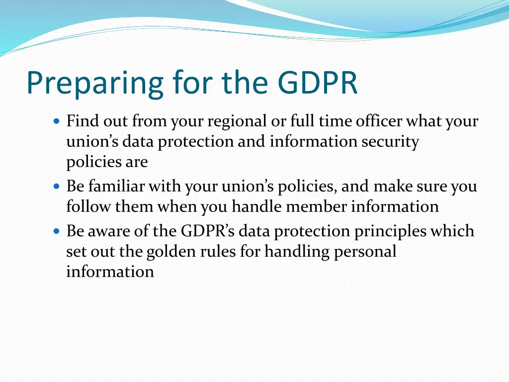 preparing for the gdpr