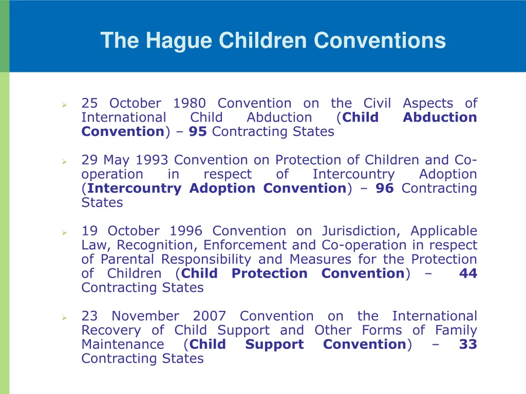 the hague children conventions