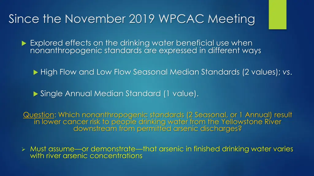 since the november 2019 wpcac meeting