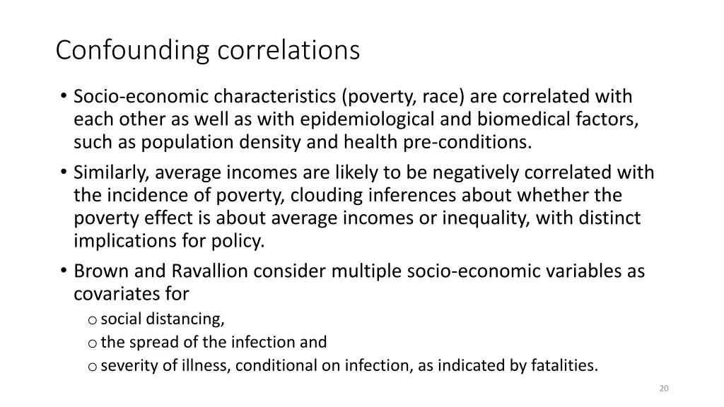 confounding correlations