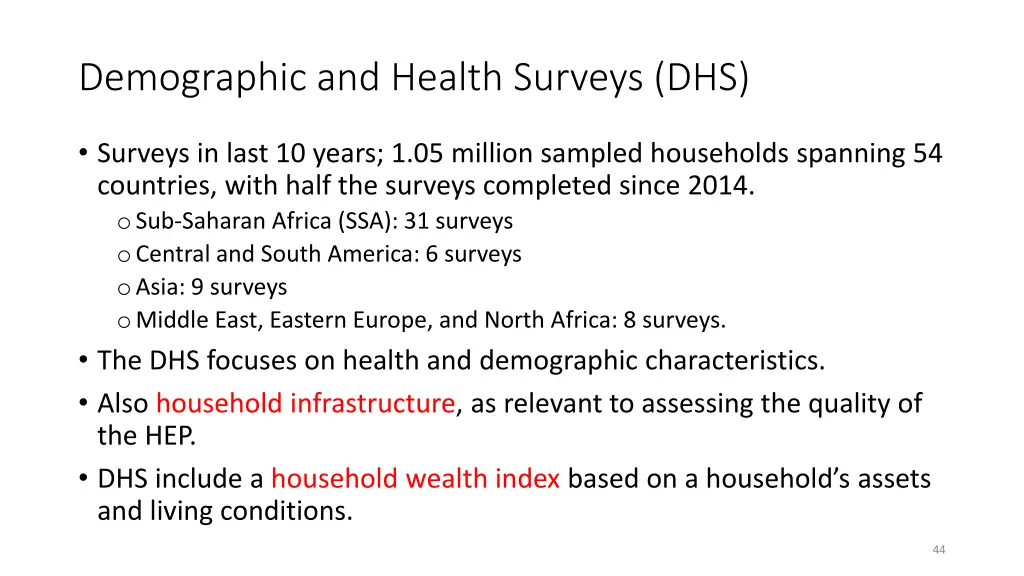 demographic and health surveys dhs