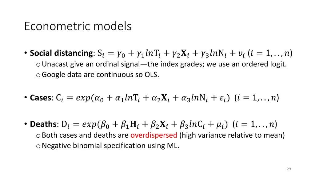 econometric models