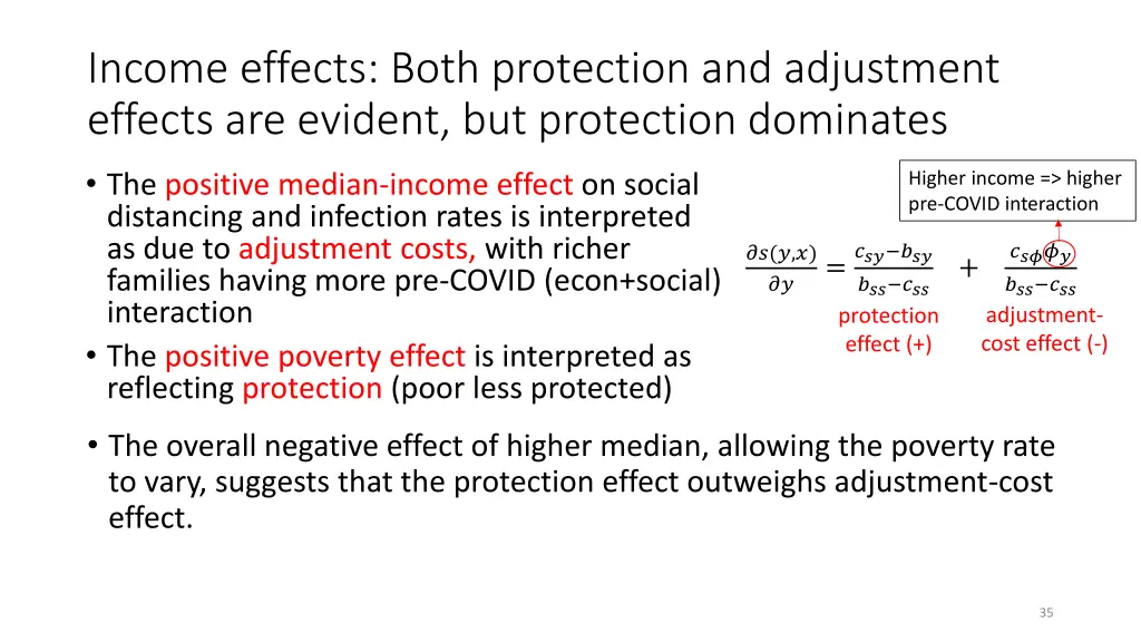 income effects both protection and adjustment