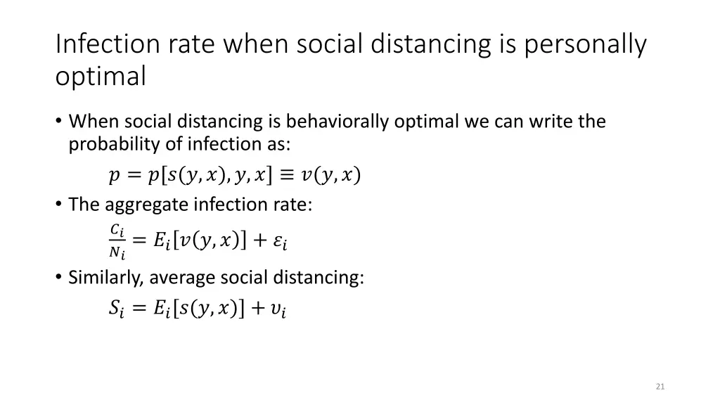 infection rate when social distancing