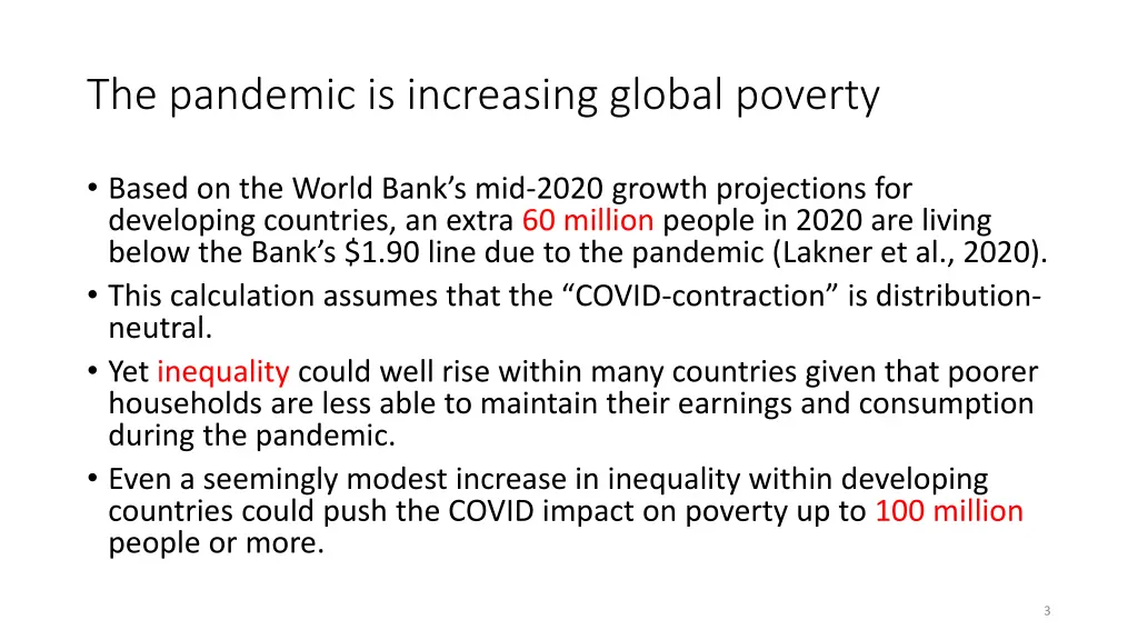 the pandemic is increasing global poverty