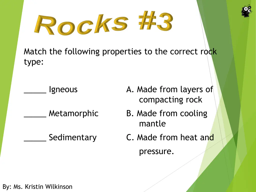 match the following properties to the correct