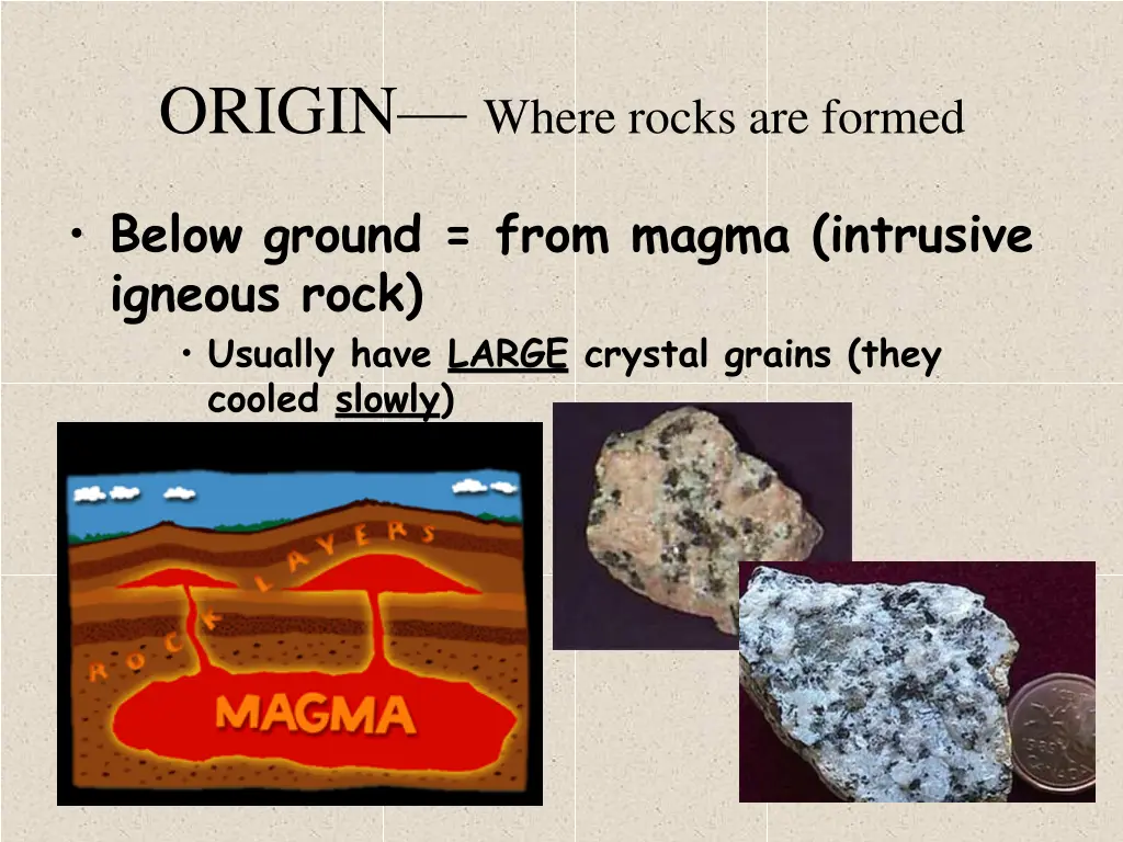 origin where rocks are formed