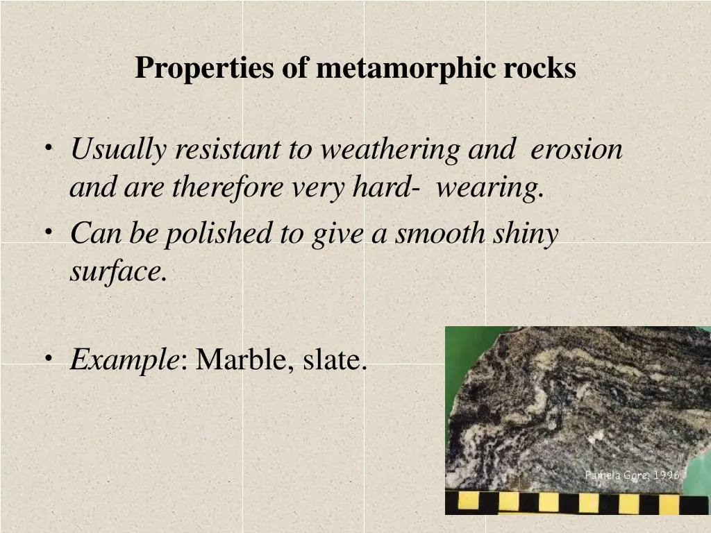 properties of metamorphic rocks