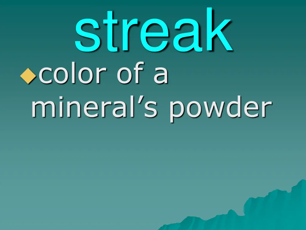 streak color of a mineral s powder