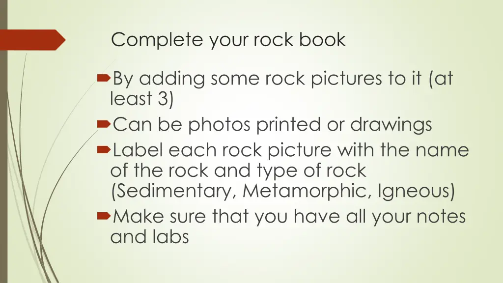 complete your rock book