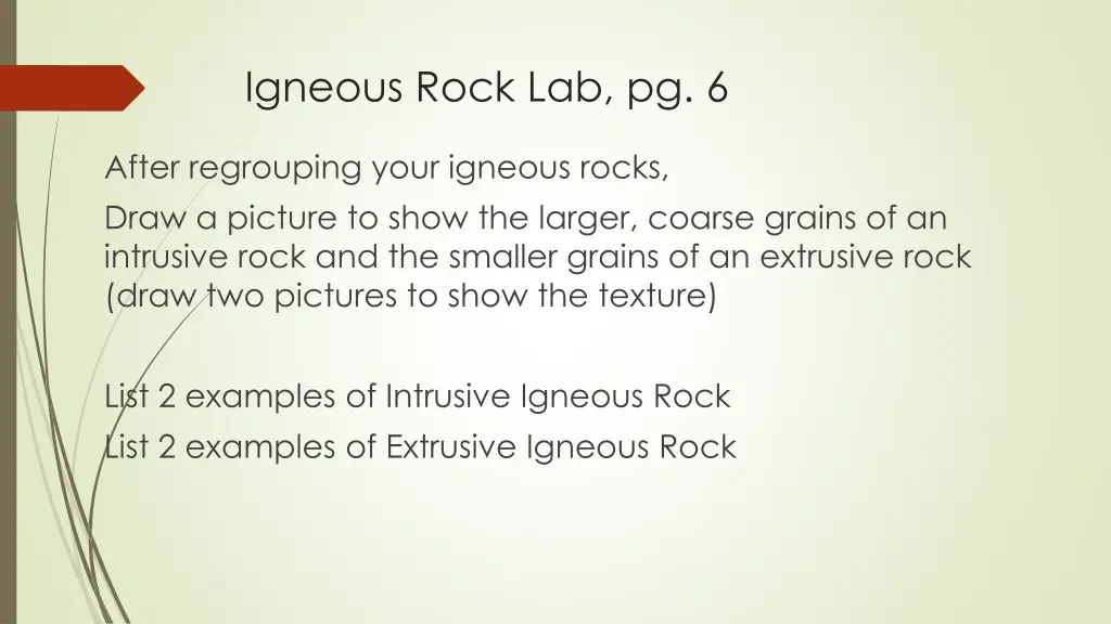 igneous rock lab pg 6 1