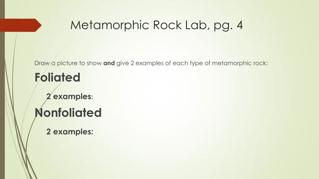 metamorphic rock lab pg 4 2