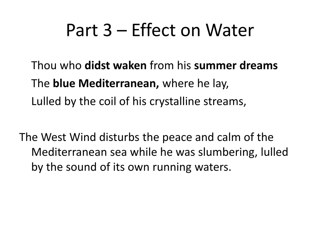 part 3 effect on water